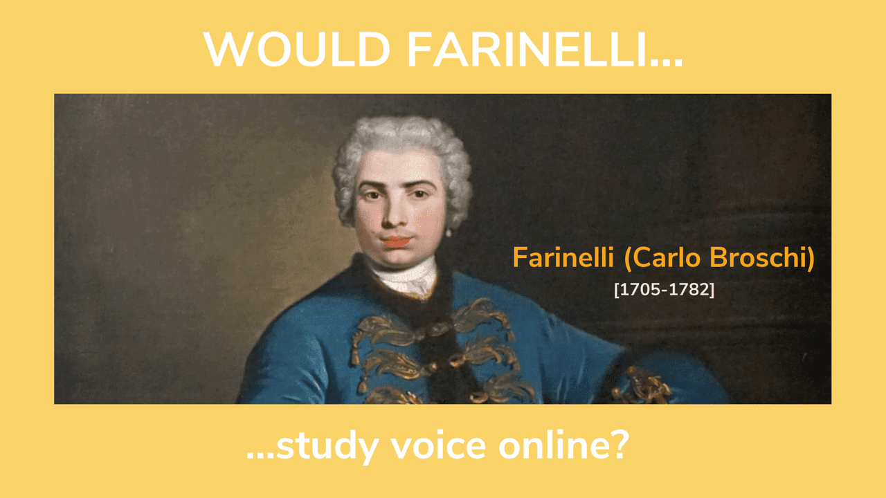 Picture of Farinelli (Carlo Broschi) 1705-1782 Would Farineli study voice online?